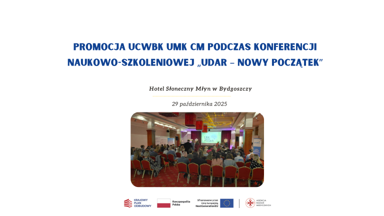 Udział UCWBK UMK CM&nbsp;w&nbsp;konferencji „Udar – nowy początek”