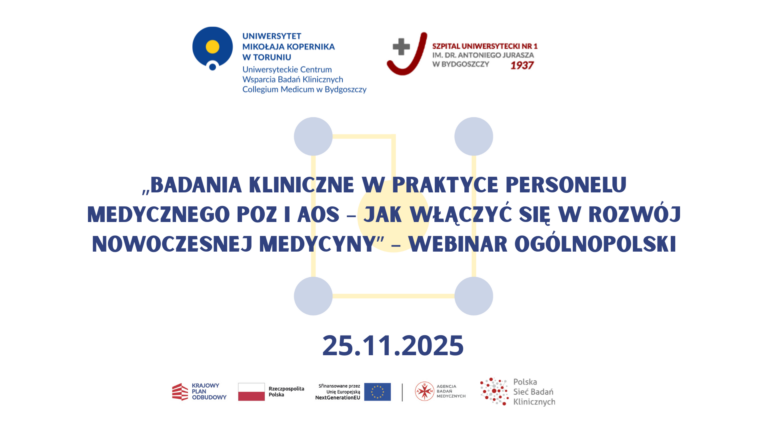 Badania kliniczne w&nbsp;praktyce POZ i&nbsp;AOS – webinar ogólnopolski