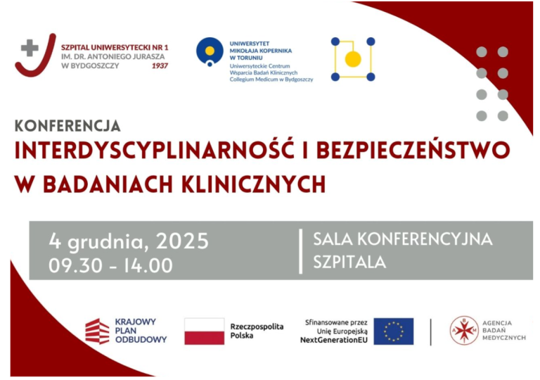 Interdyscyplinarność i&nbsp;bezpieczeństwo w&nbsp;badaniach klinicznych – konferencja w&nbsp;SU&nbsp;nr&nbsp;1 w&nbsp;Bydgoszczy